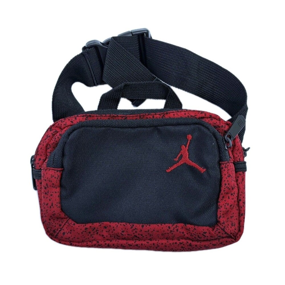 Nike Air Jordan Kids Fanny Pack Hip Waist Belt Red Black Bag Crossbody Elephant